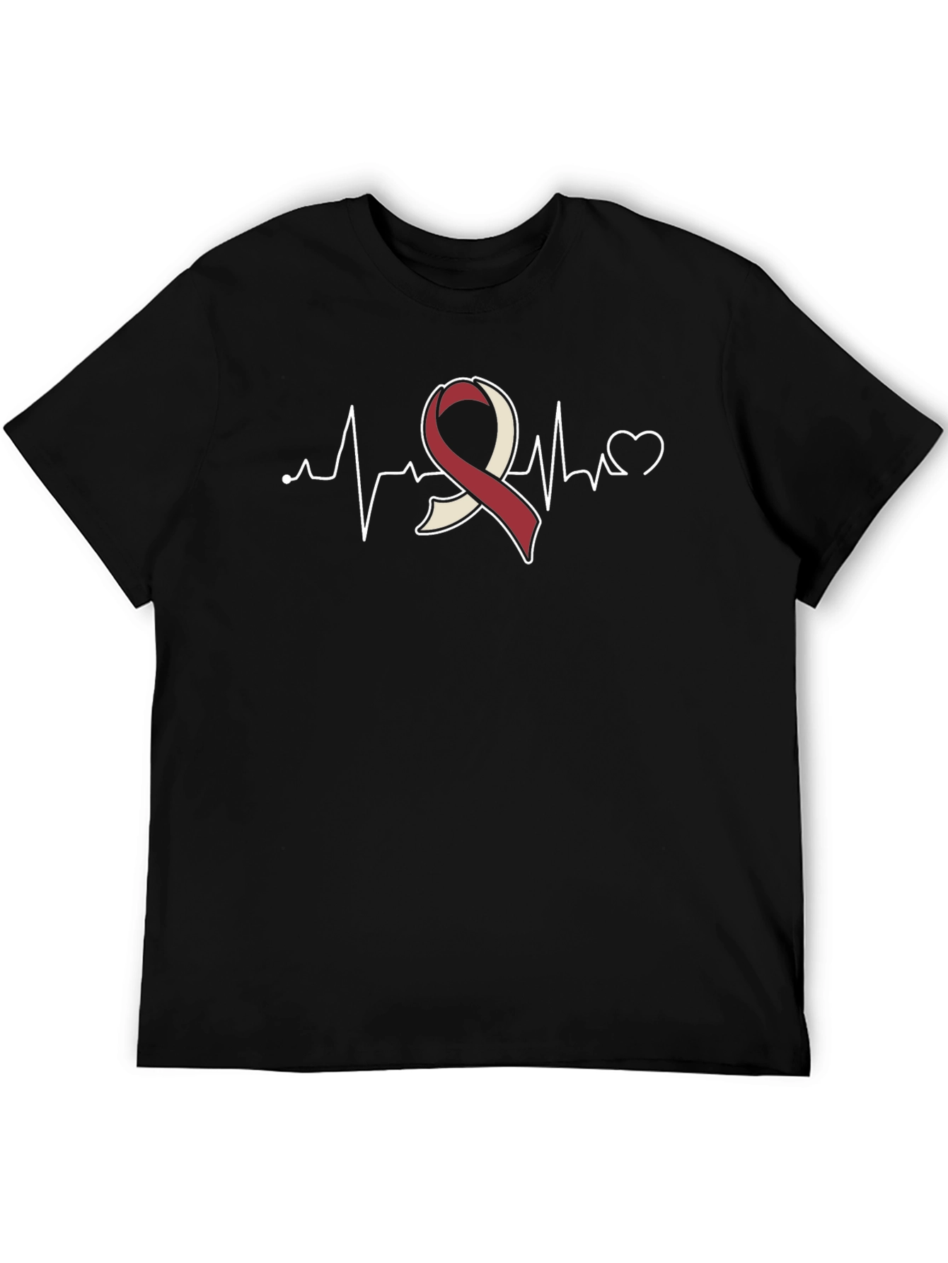Awareness Ribbon Heartbeat T-Shirt