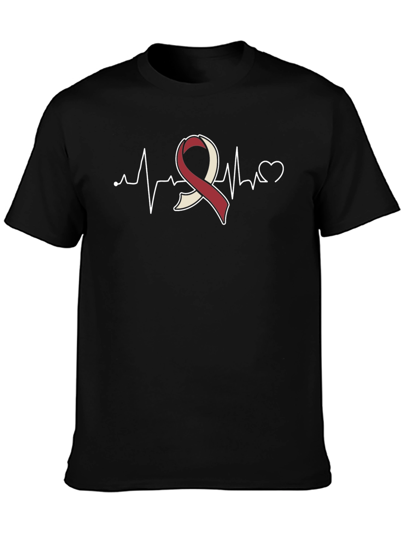 Awareness Ribbon Heartbeat T-Shirt