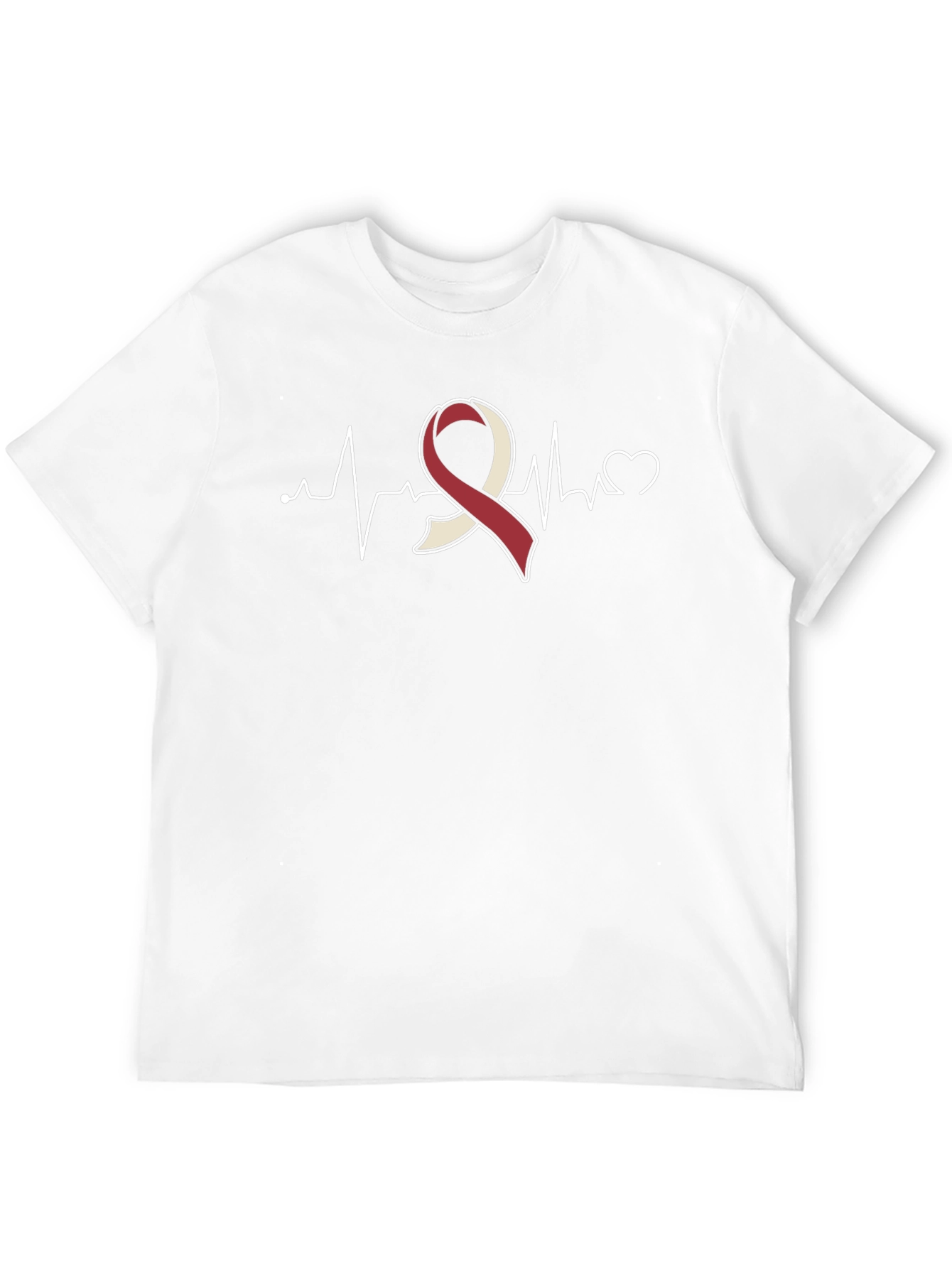 Awareness Ribbon Heartbeat T-Shirt
