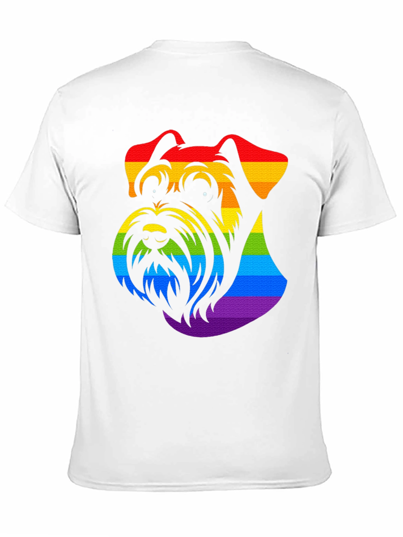Rainbow Schnauzer Graphic Tee - Black Cotton