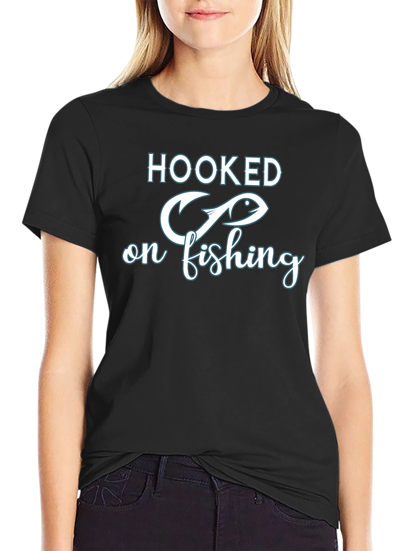 Hooked On Fishing Graphic T-Shirt - Fisherman Tee
