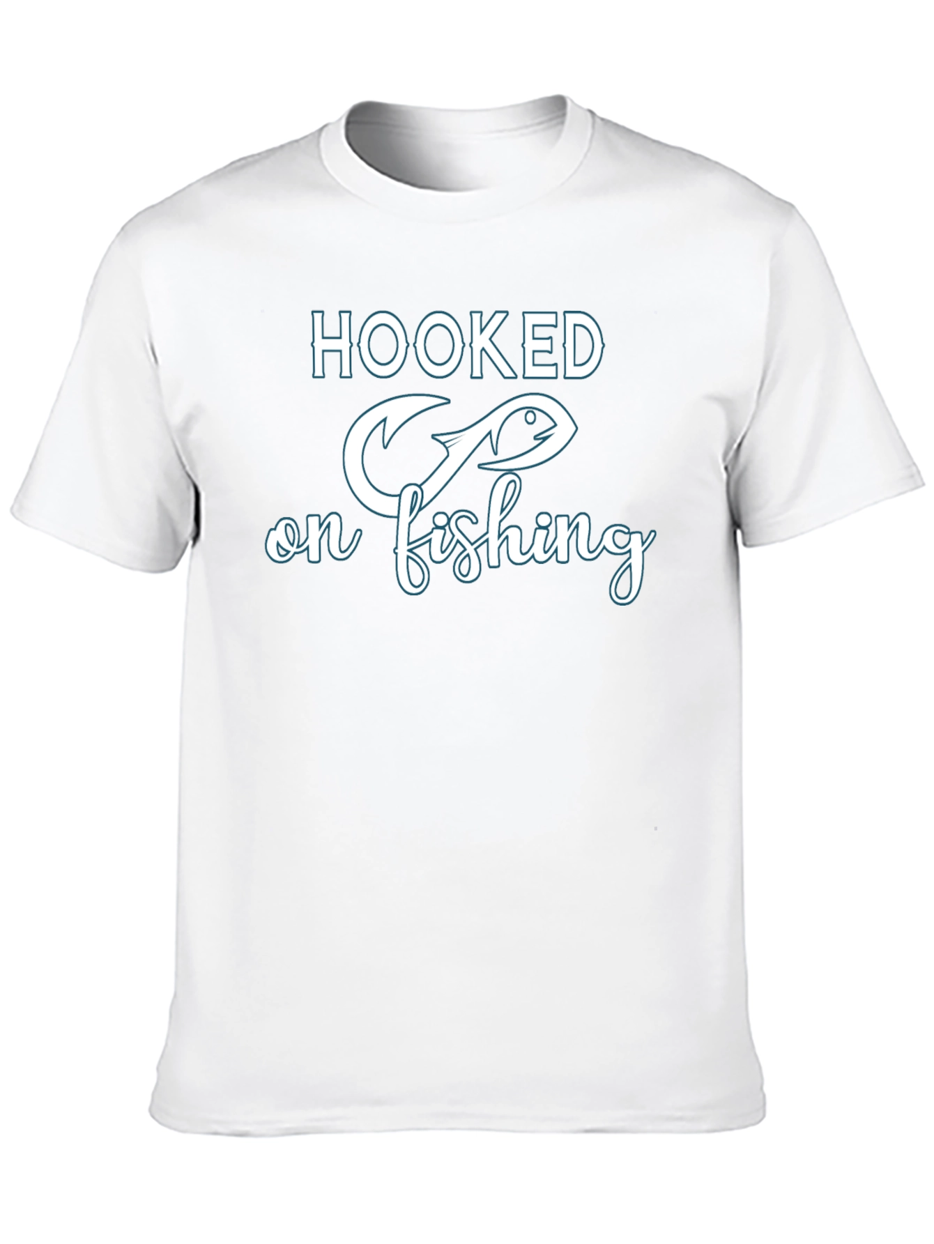 Hooked On Fishing Graphic T-Shirt - Fisherman Tee