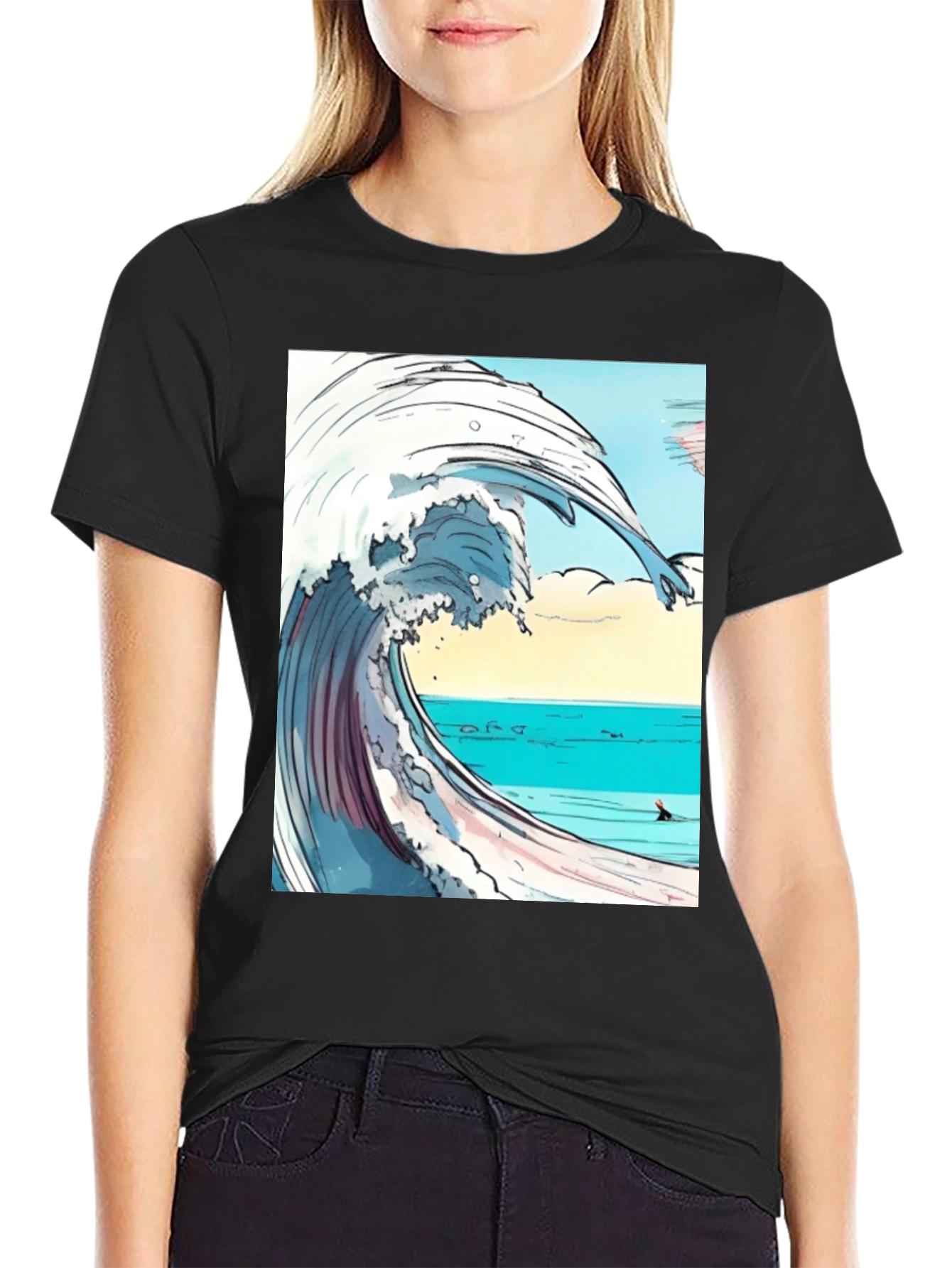 Wave Graphic Print Tee