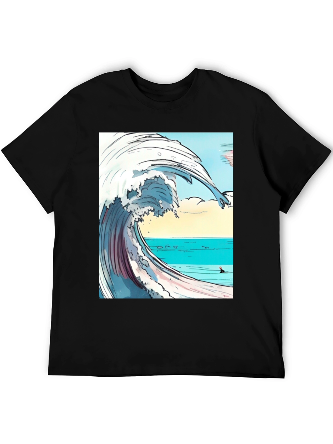Wave Graphic Print Tee