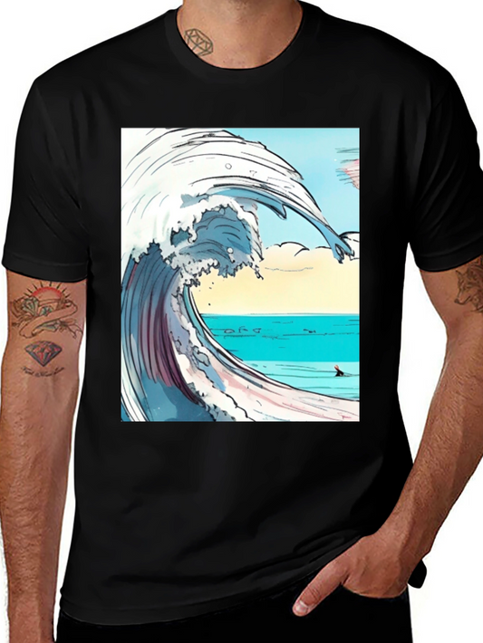 Wave Graphic Print Tee