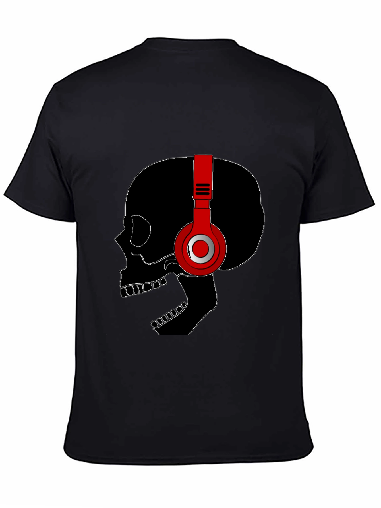 Skull with Headphones Graphic Tee