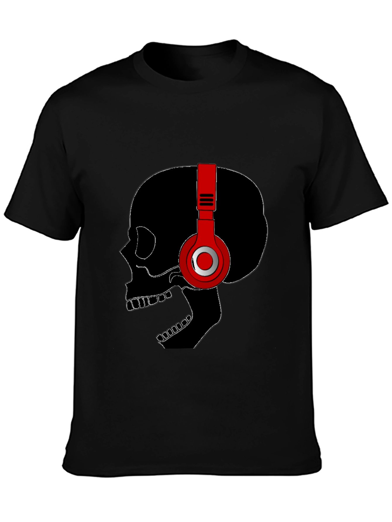 Skull with Headphones Graphic Tee