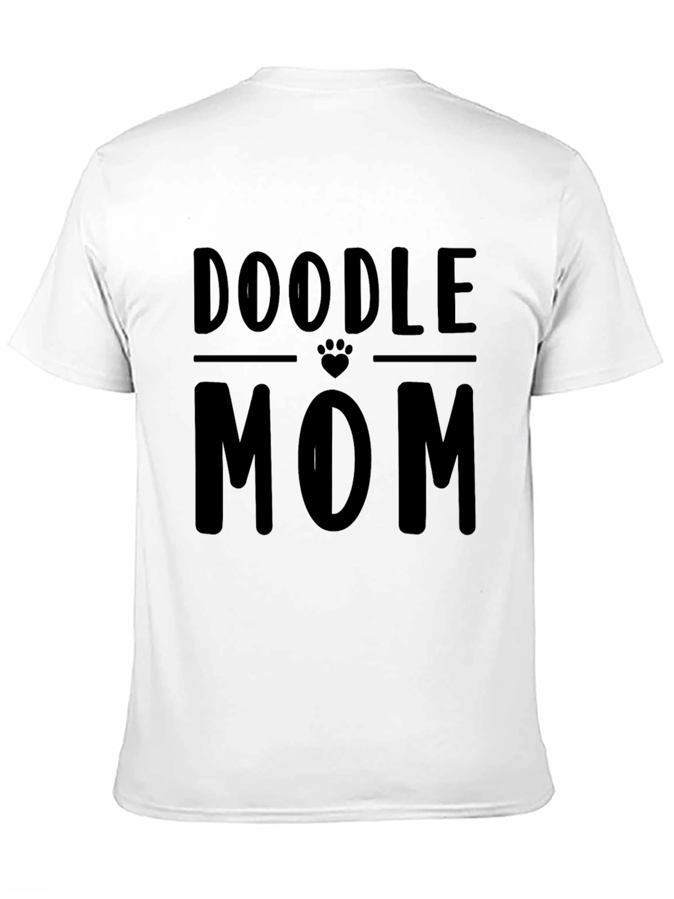 Doodle Mom Graphic T-Shirt - Black Crew Neck Tee