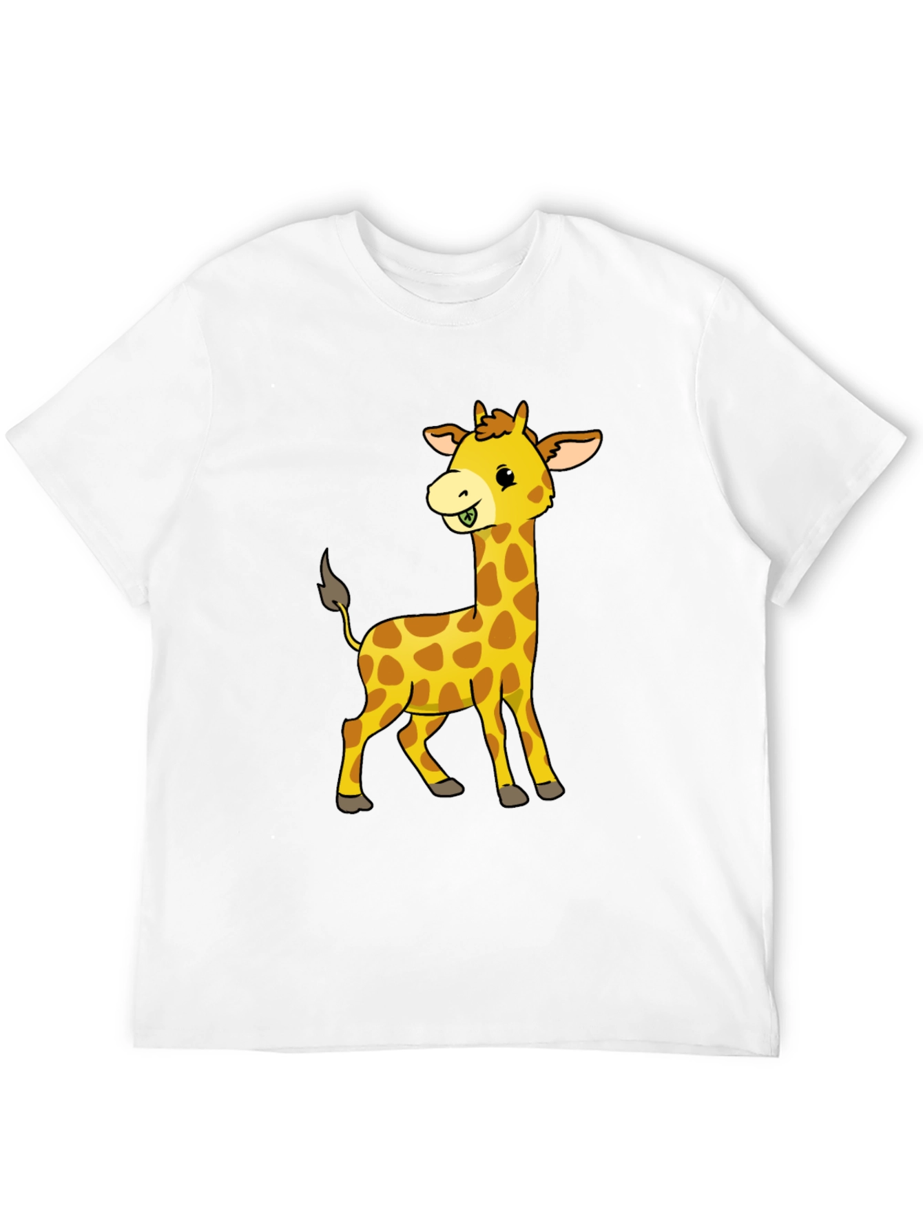 Cute Giraffe Graphic Tee - Black Casual Shirt