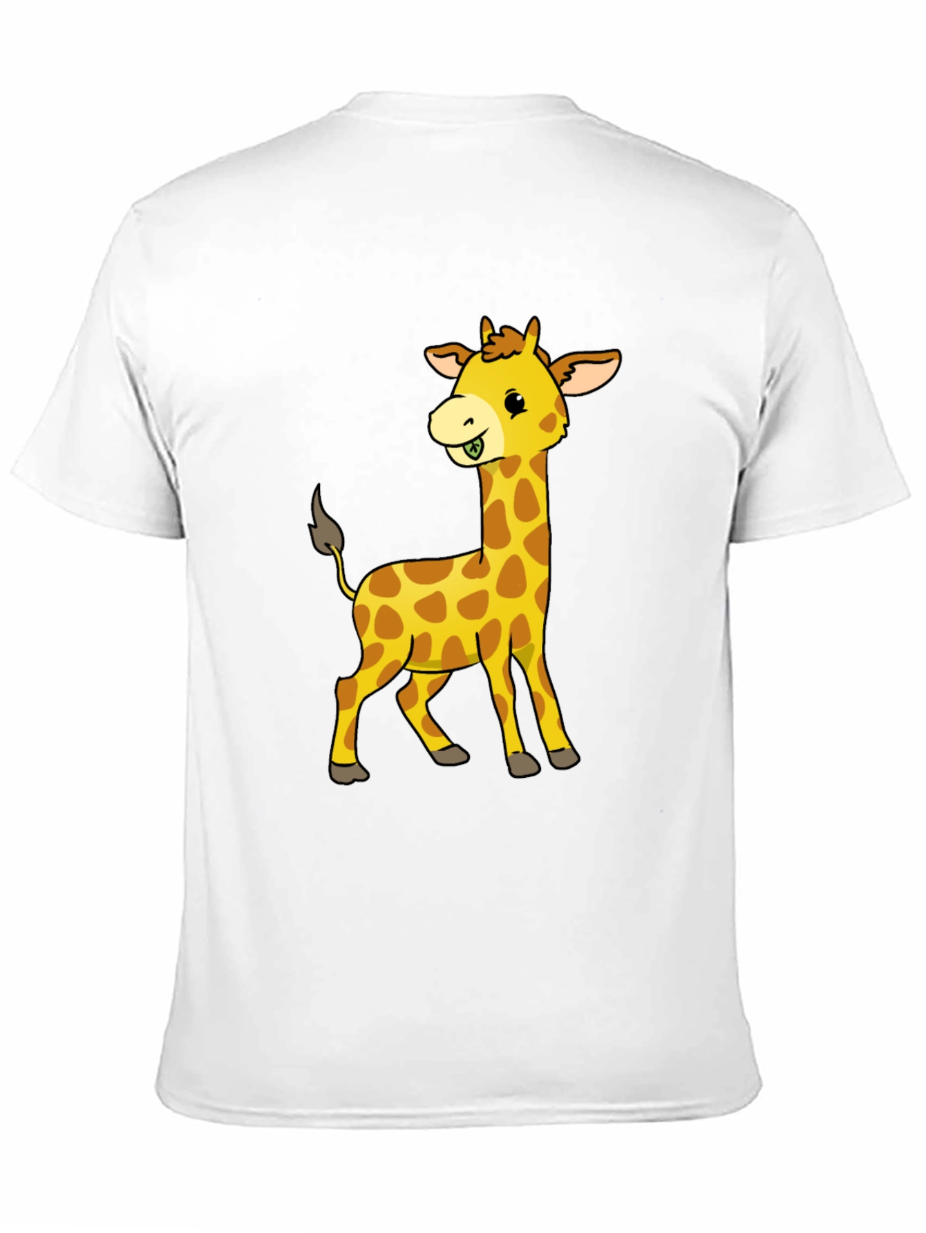 Cute Giraffe Graphic Tee - Black Casual Shirt