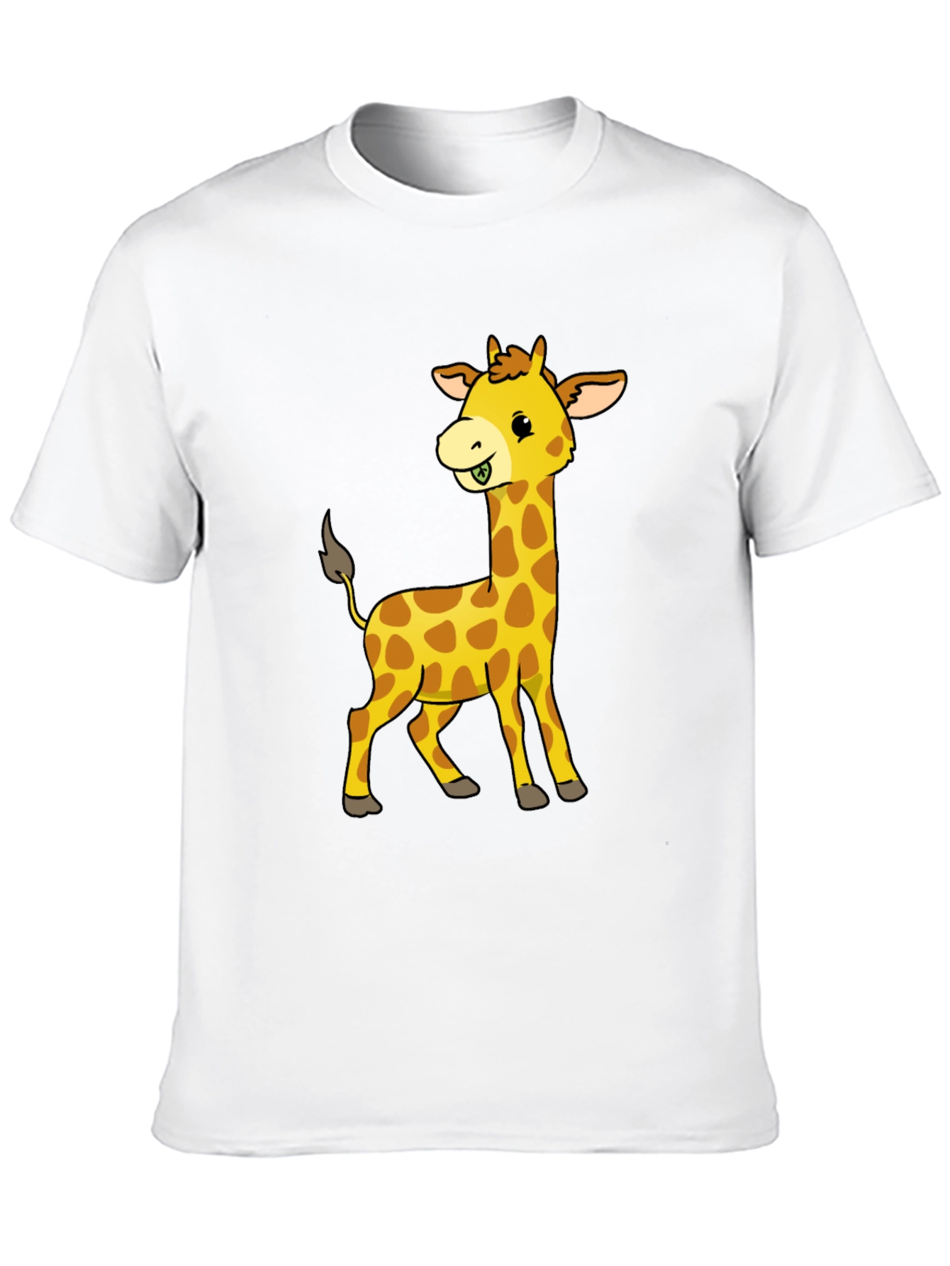 Cute Giraffe Graphic Tee - Black Casual Shirt