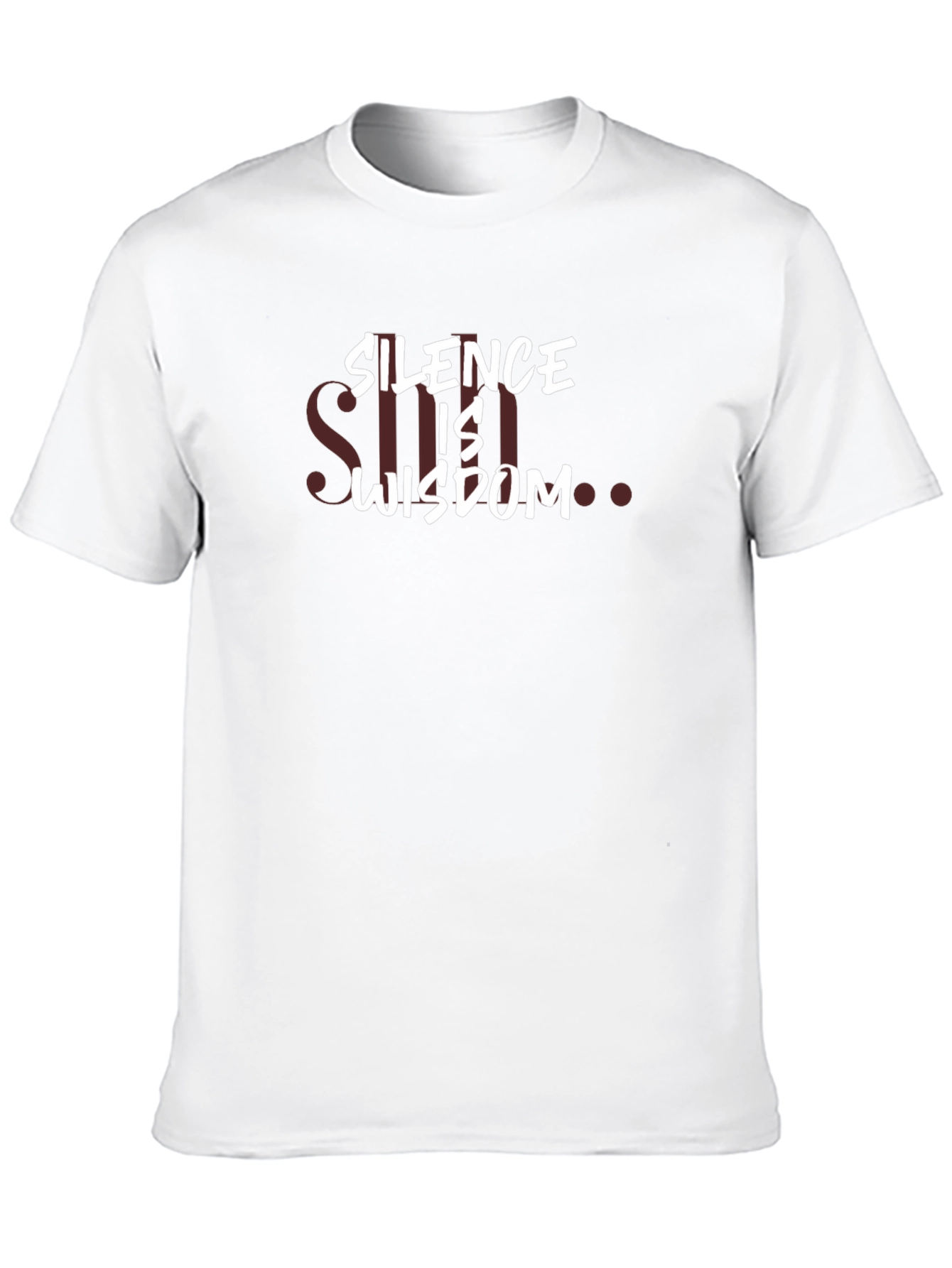 Silence is Wisdom Graphic Tee - Black Cotton T-Shirt