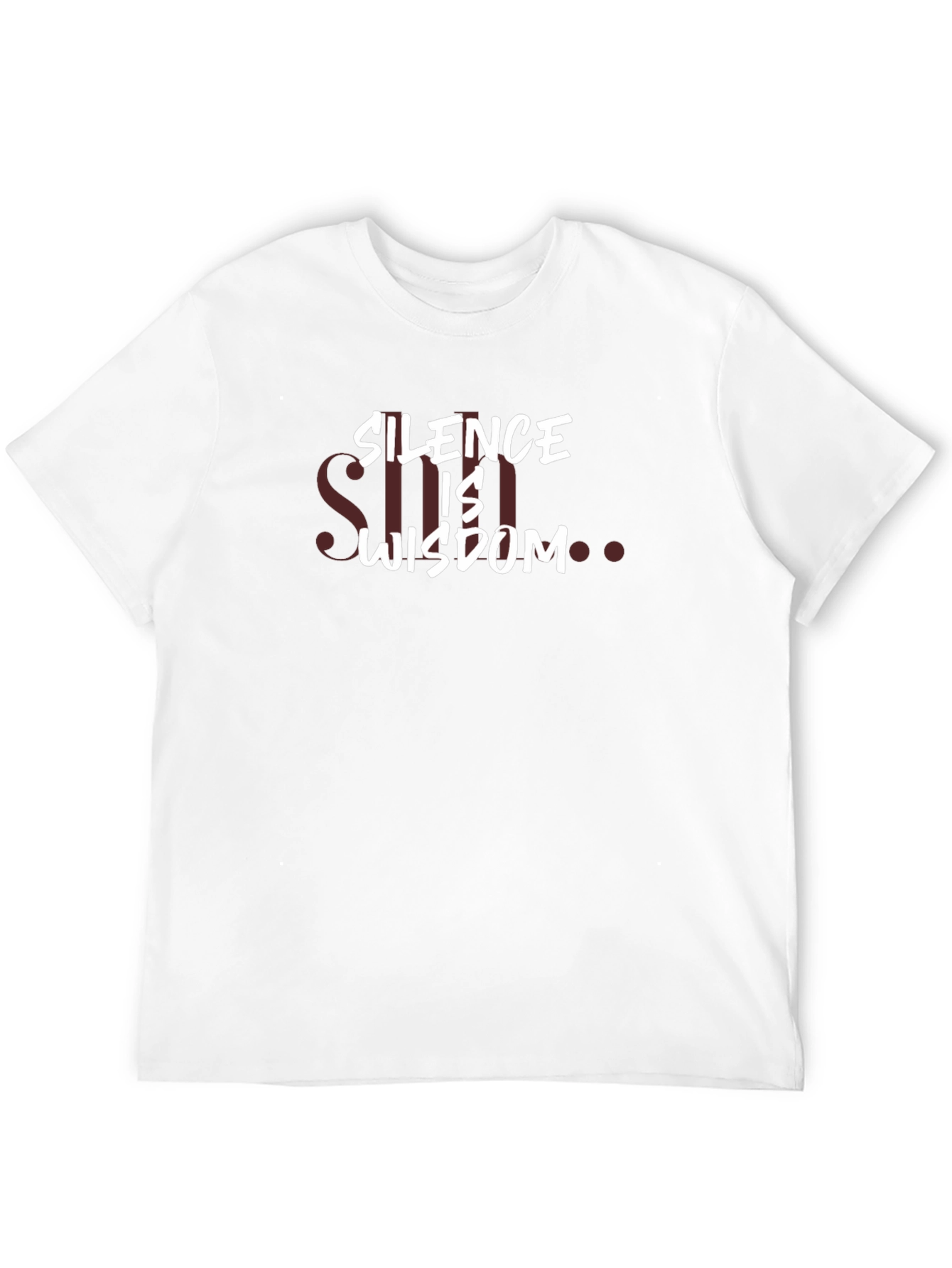 Silence is Wisdom Graphic Tee - Black Cotton T-Shirt