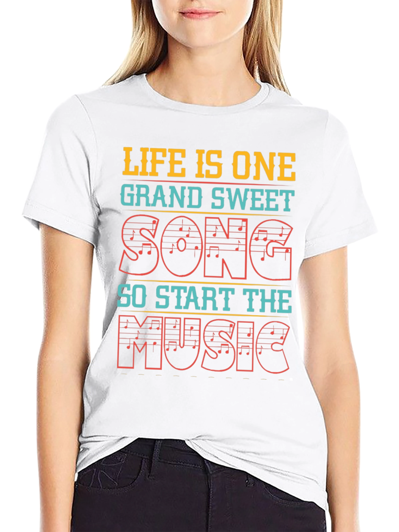 Life is One Grand Sweet Song Music Tee