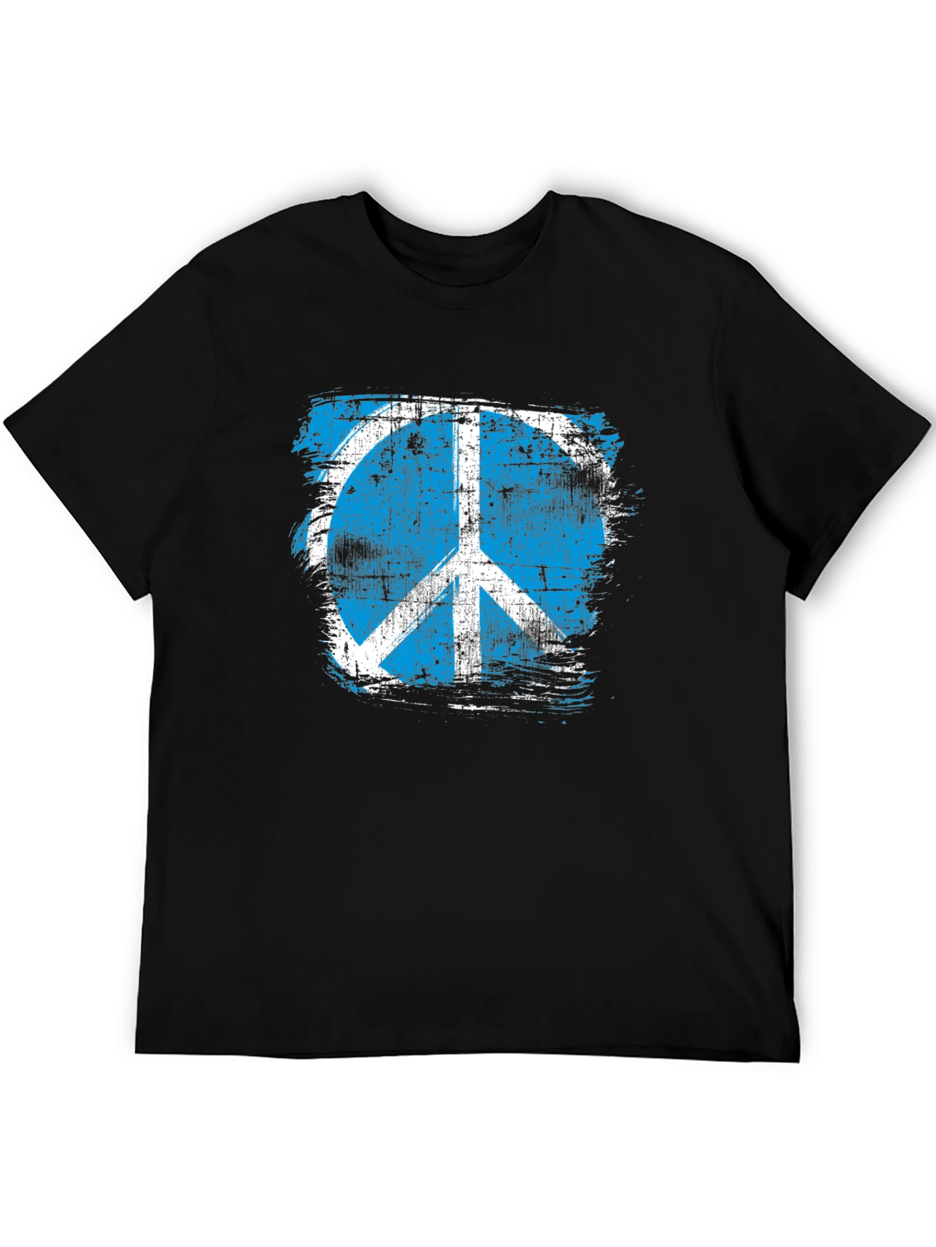 Distressed Peace Sign Graphic T-Shirt