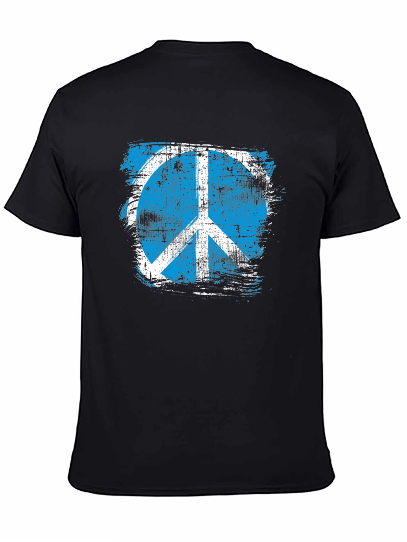 Distressed Peace Sign Graphic T-Shirt