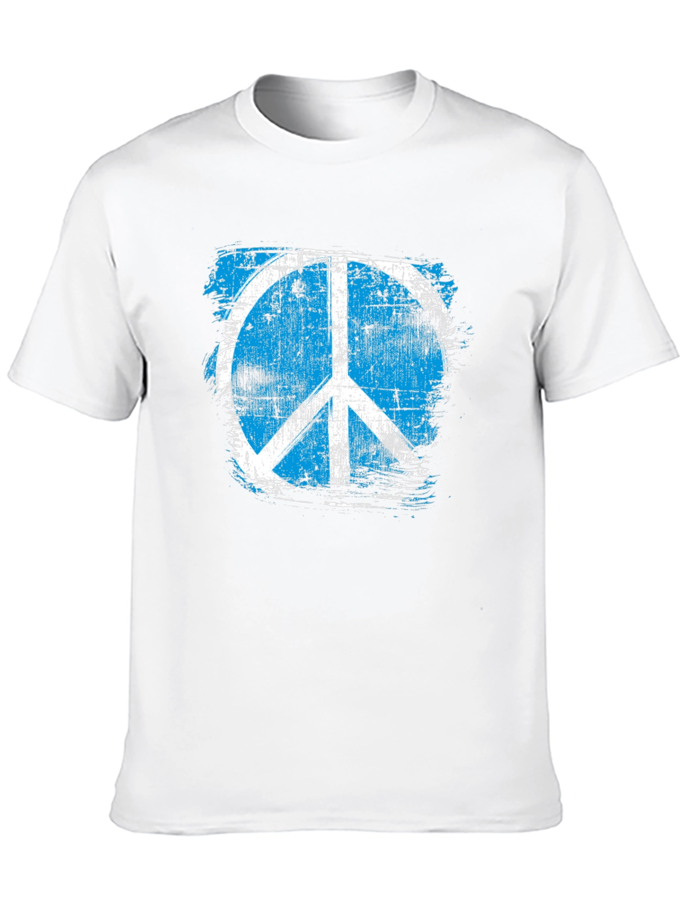 Distressed Peace Sign Graphic T-Shirt