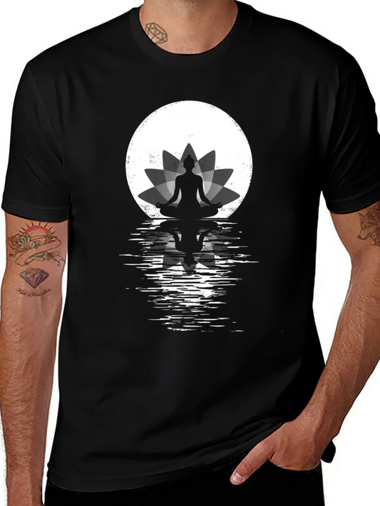 Lotus Meditation T-Shirt - Spiritual Zen Style