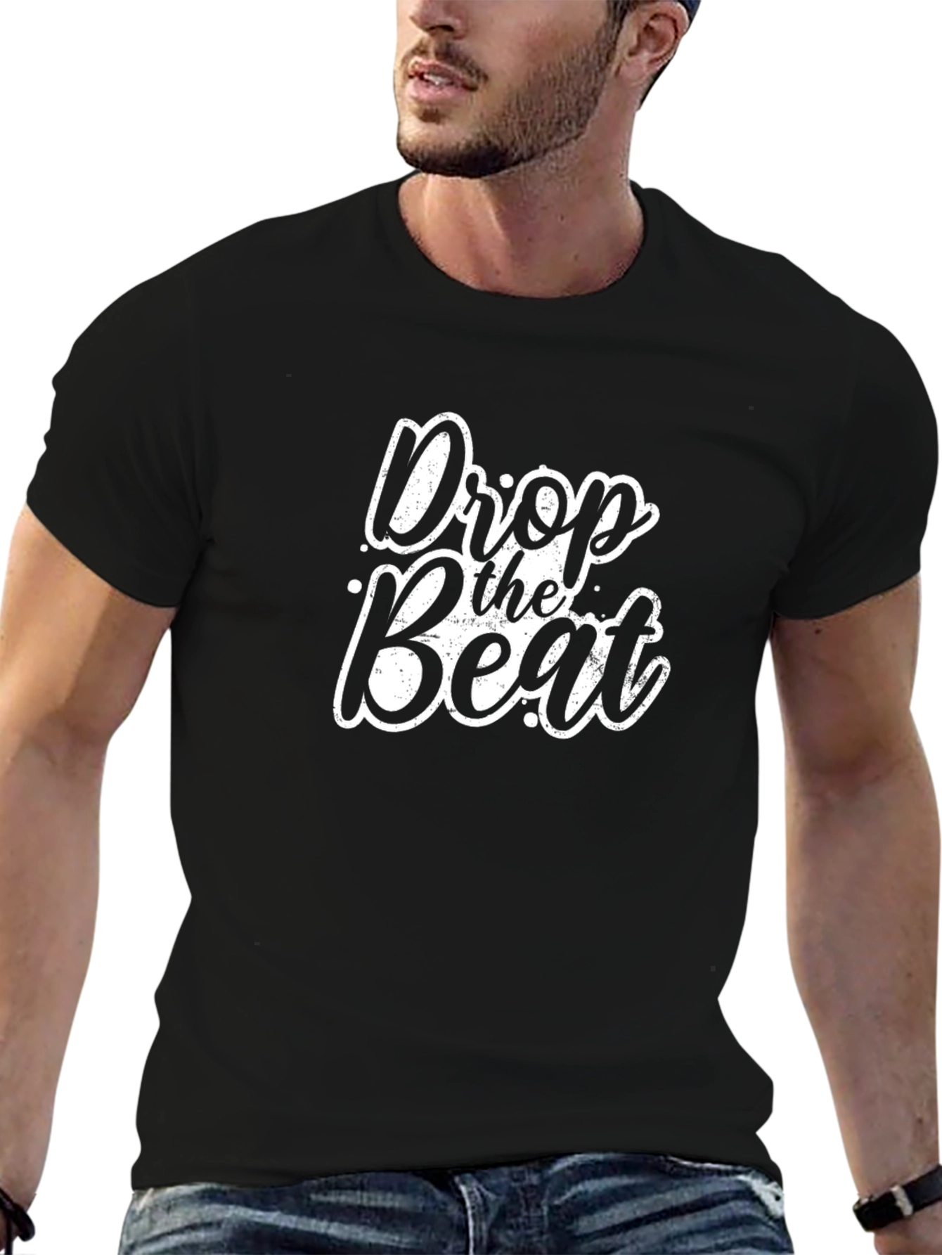 Drop the Beat Black Graphic Tee