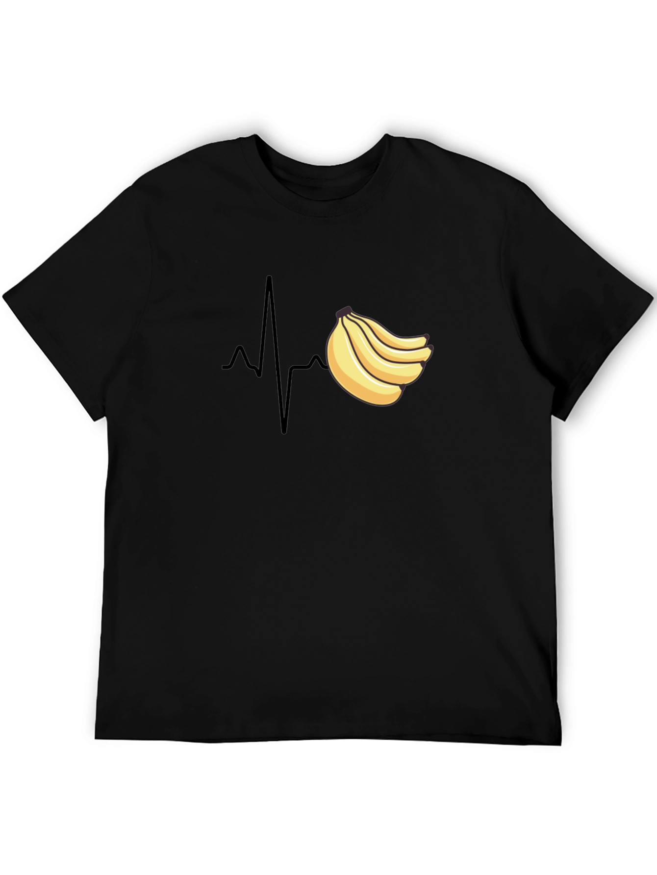 Banana Heartbeat T-Shirt - Funny Fruit ECG Tee