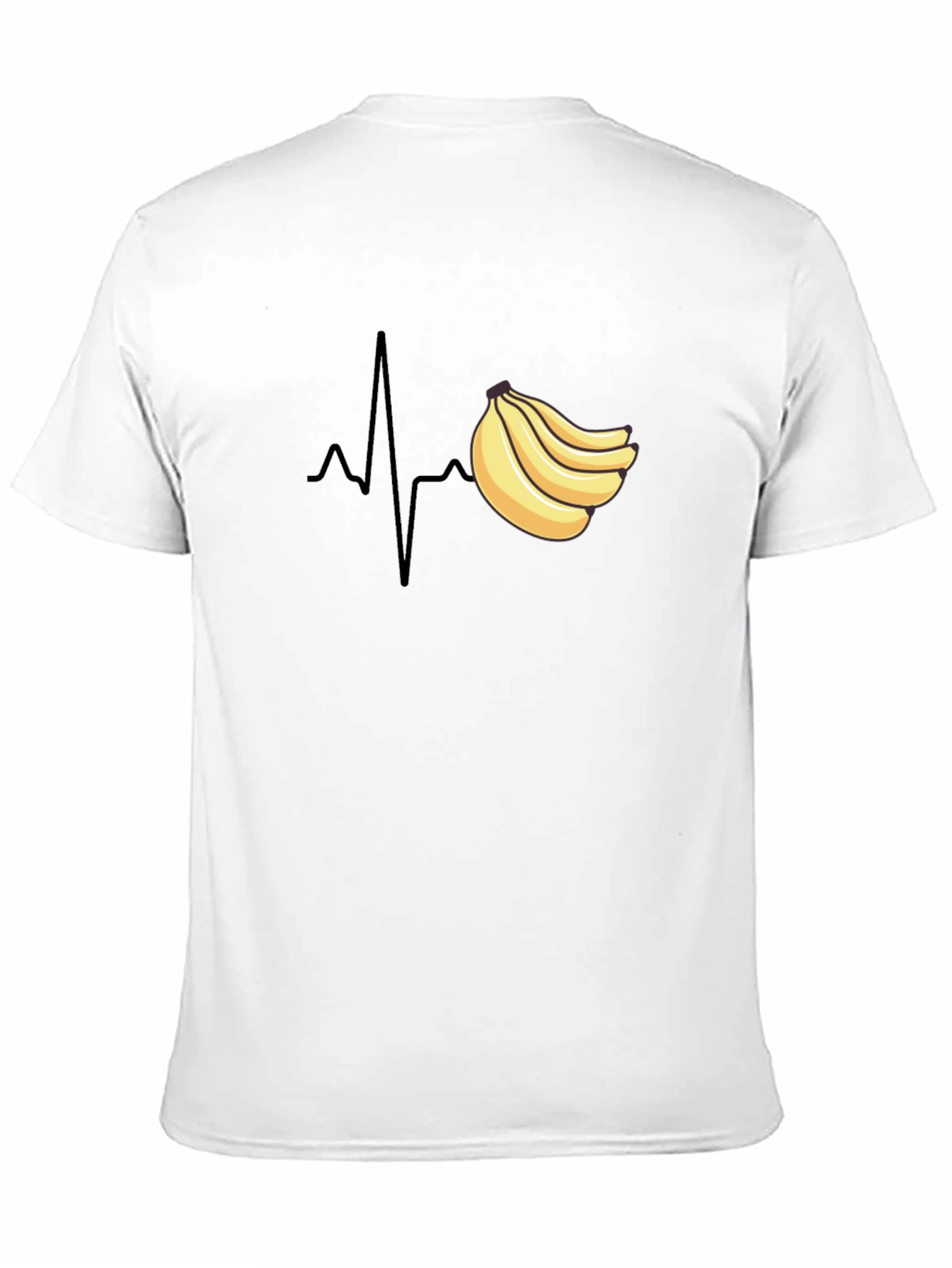 Banana Heartbeat T-Shirt - Funny Fruit ECG Tee