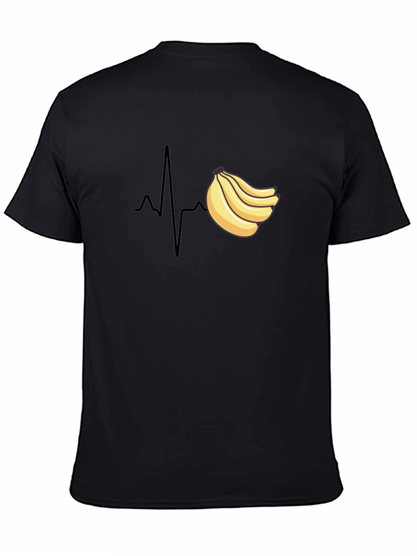Banana Heartbeat T-Shirt - Funny Fruit ECG Tee