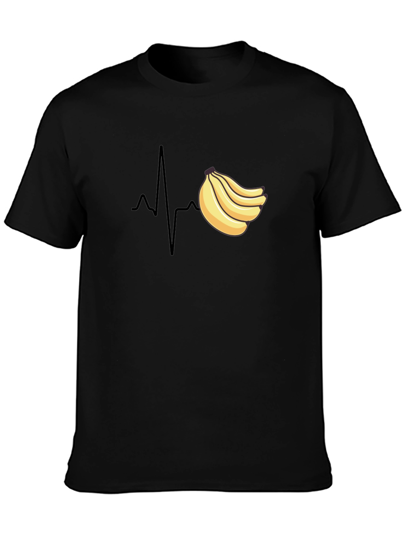 Banana Heartbeat T-Shirt - Funny Fruit ECG Tee