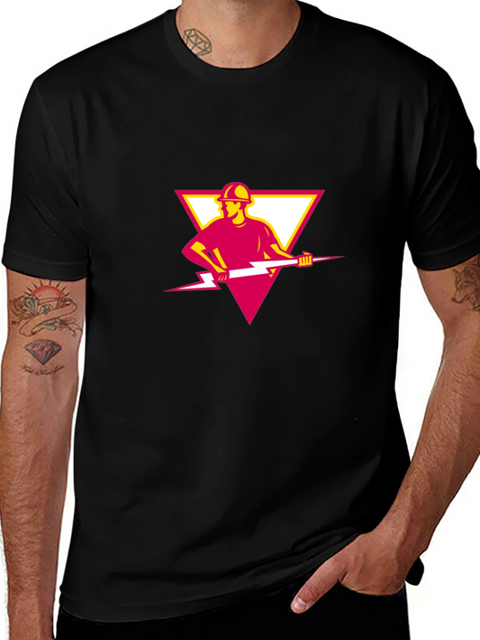 Electrician Bolt Graphic Tee - Bold Statement Shirt