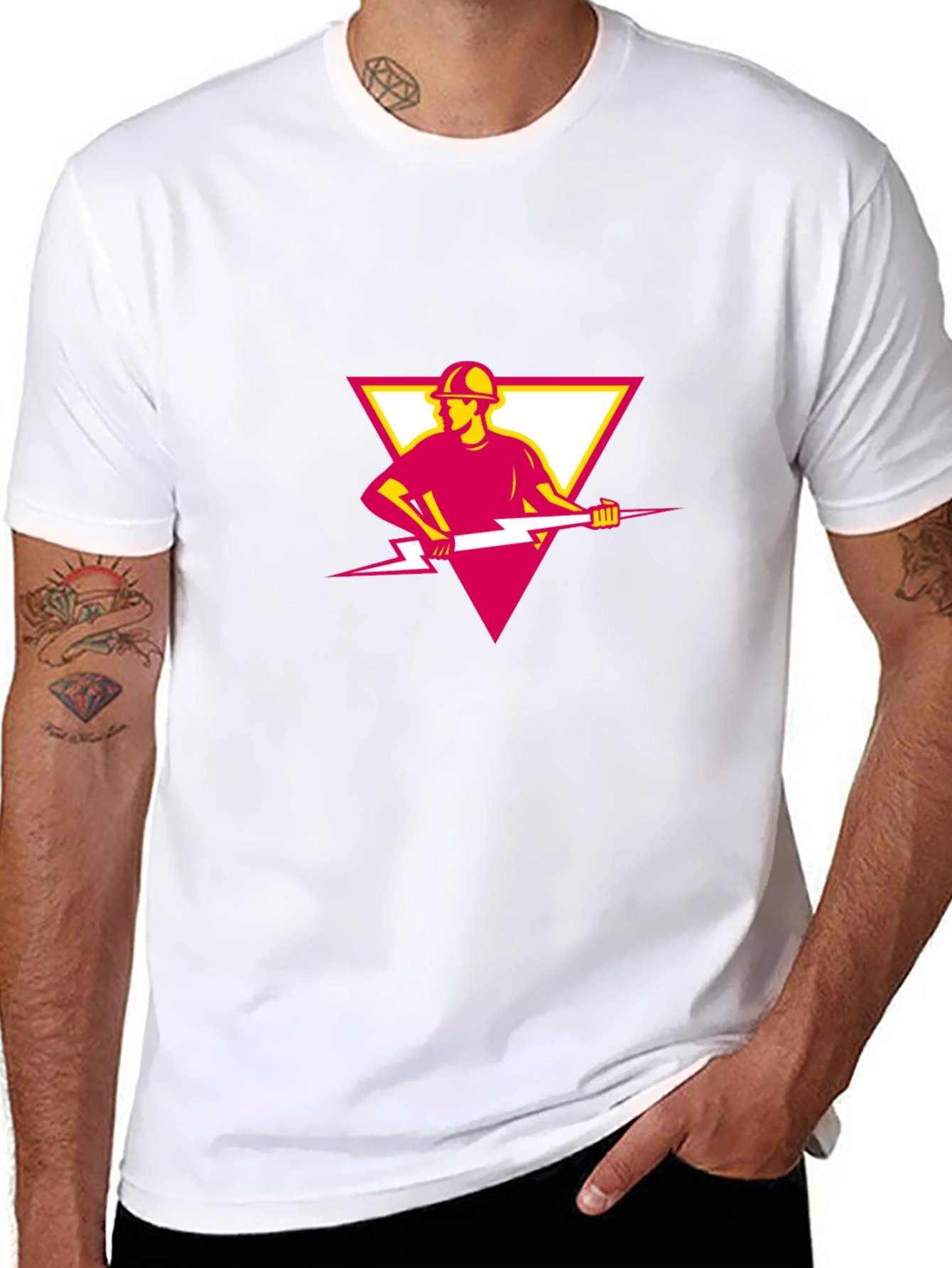 Electrician Bolt Graphic Tee - Bold Statement Shirt