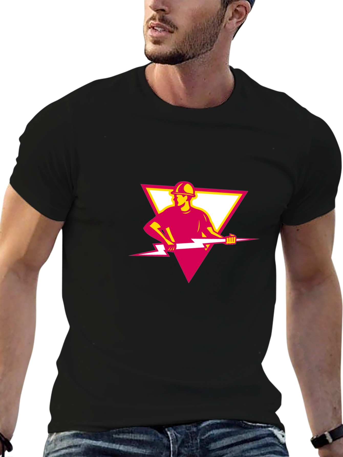 Electrician Bolt Graphic Tee - Bold Statement Shirt