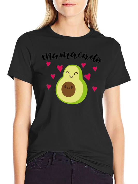 Mamacado Avocado Heart Graphic Tee - Black