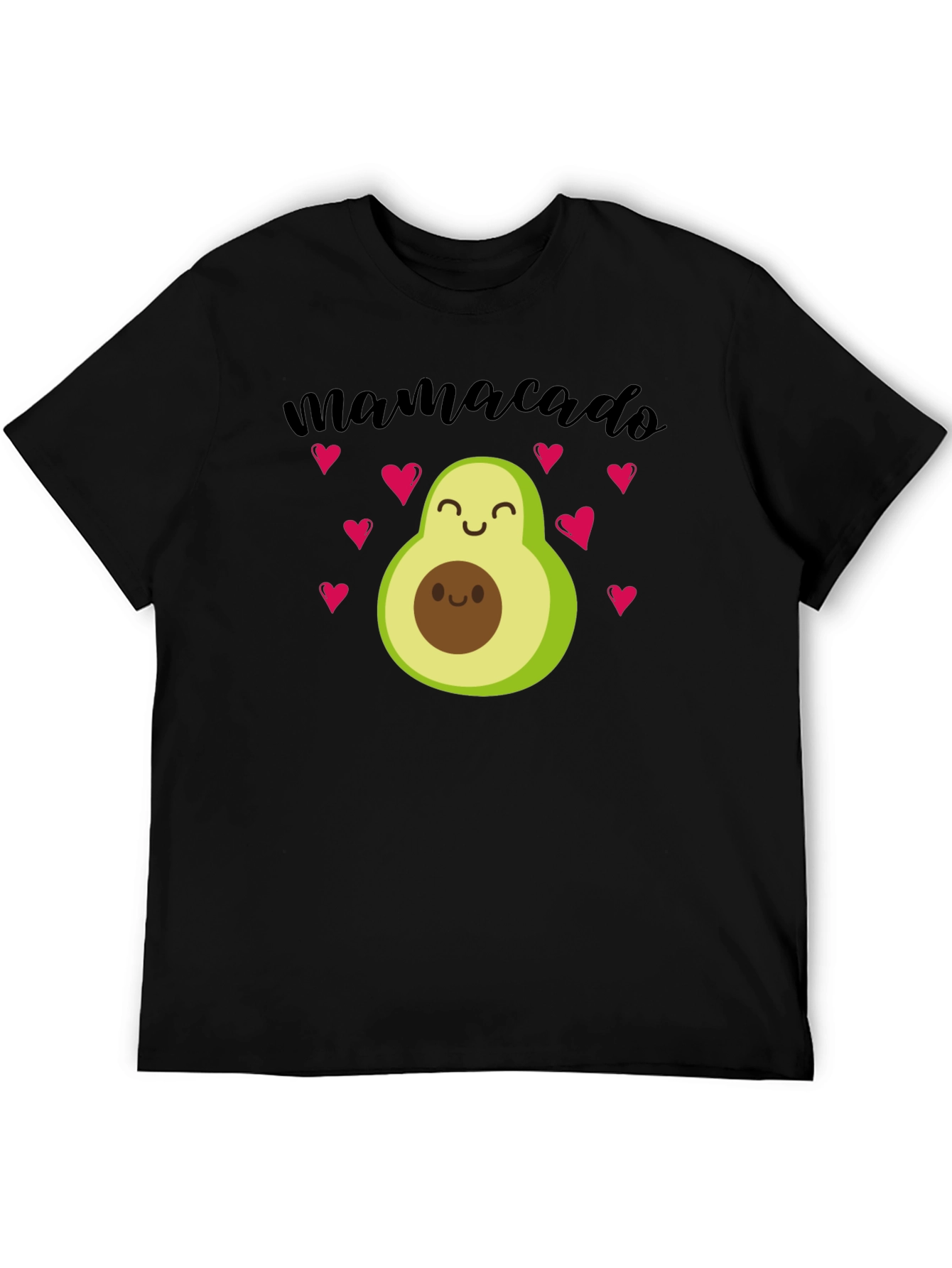 Mamacado Avocado Heart Graphic Tee - Black