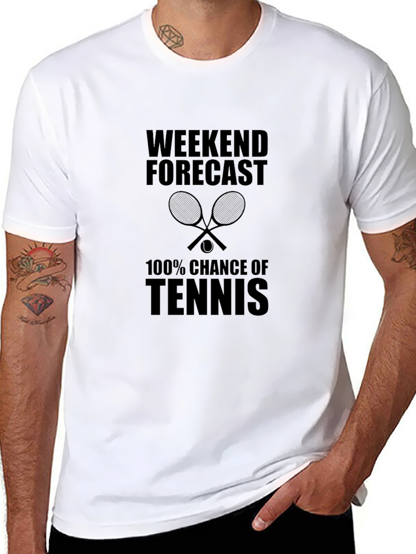Weekend Forecast Tennis Graphic Tee
