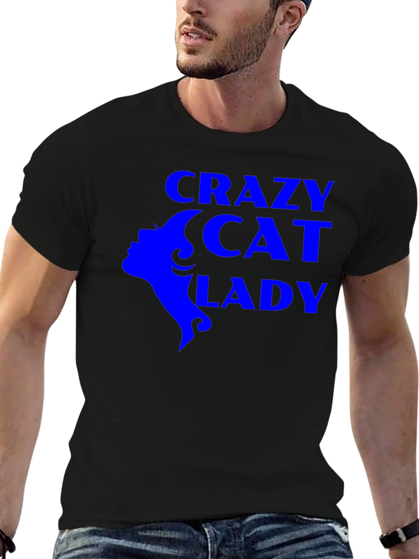 Crazy Cat Lady Graphic Tee - Black Unisex T-Shirt