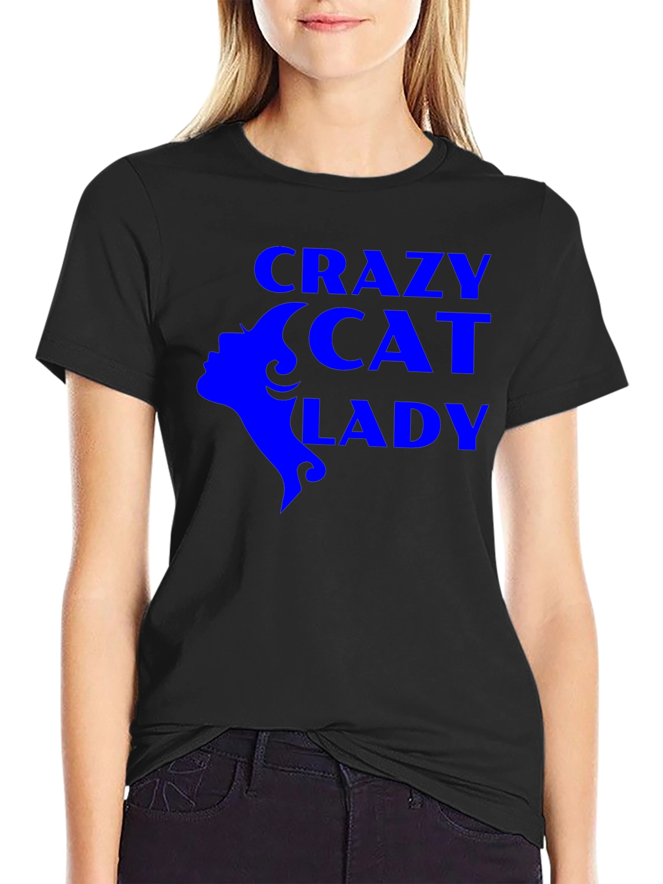 Crazy Cat Lady Graphic Tee - Black Unisex T-Shirt