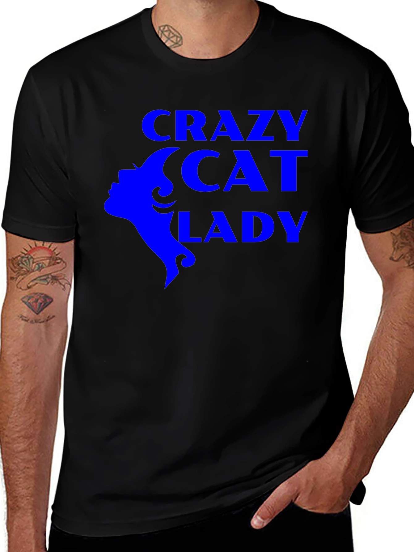Crazy Cat Lady Graphic Tee - Black Unisex T-Shirt