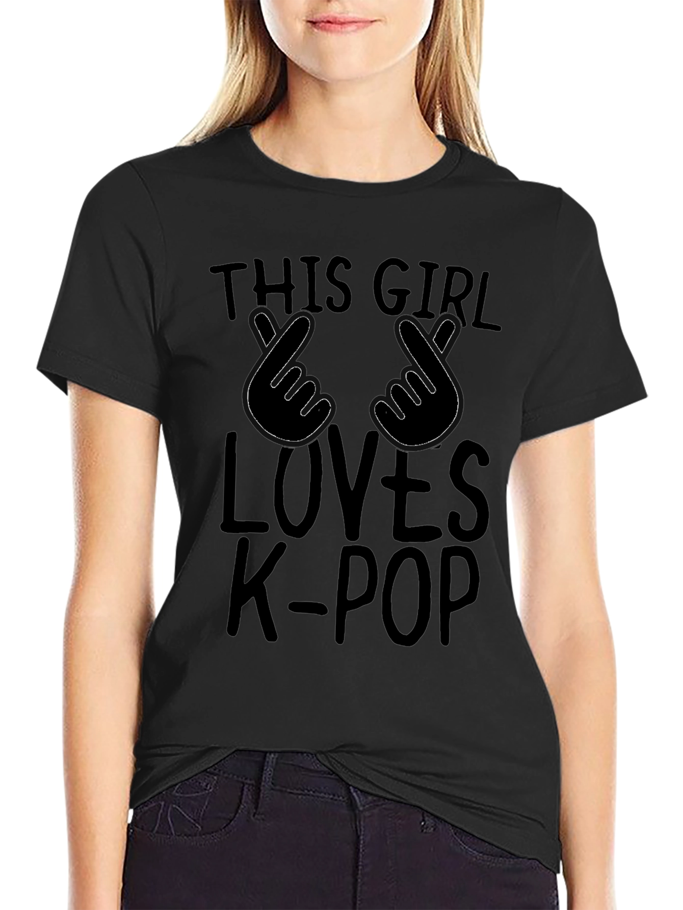 K-Pop Fan T-Shirt - This Girl Loves K-Pop Design