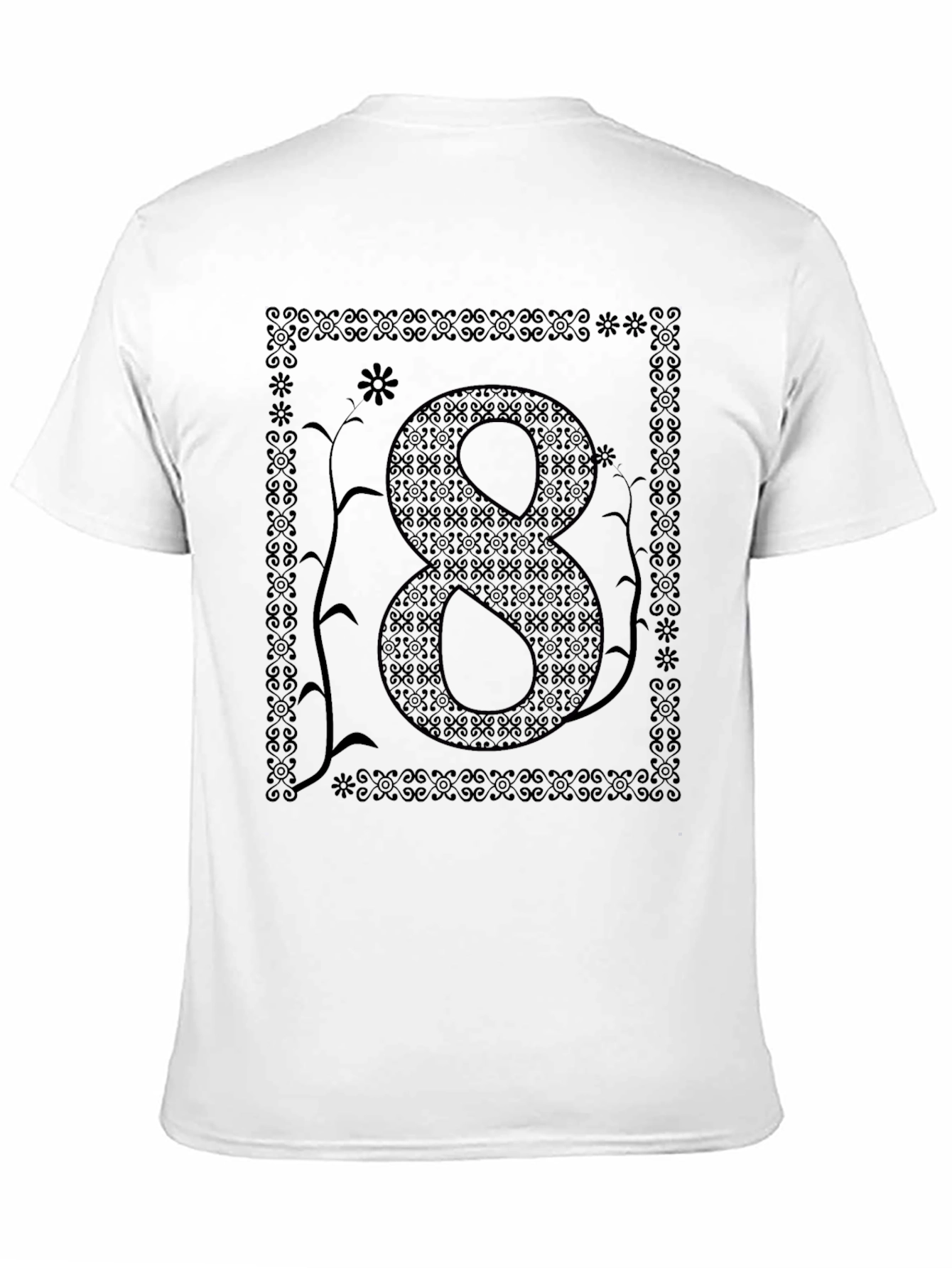Number Eight Graphic Print Mens T-Shirt