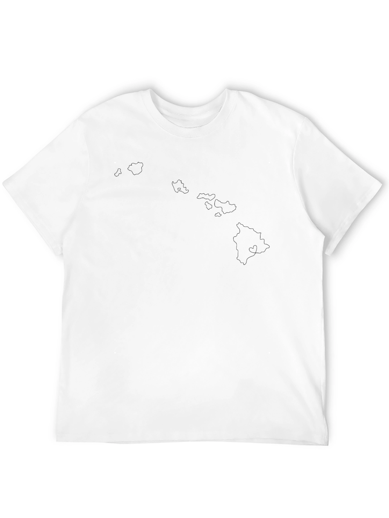 Hawaii Islands Black Graphic Tee