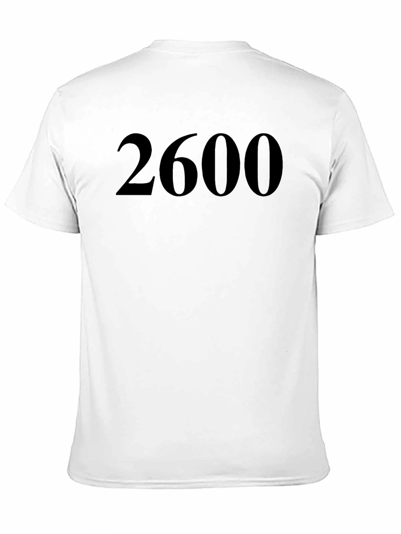 2600 Black Graphic Tee - Stylish & Comfortable
