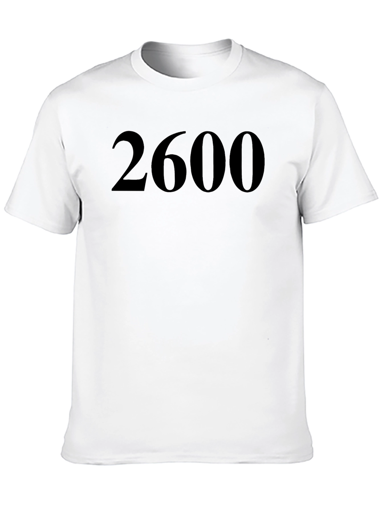 2600 Black Graphic Tee - Stylish & Comfortable