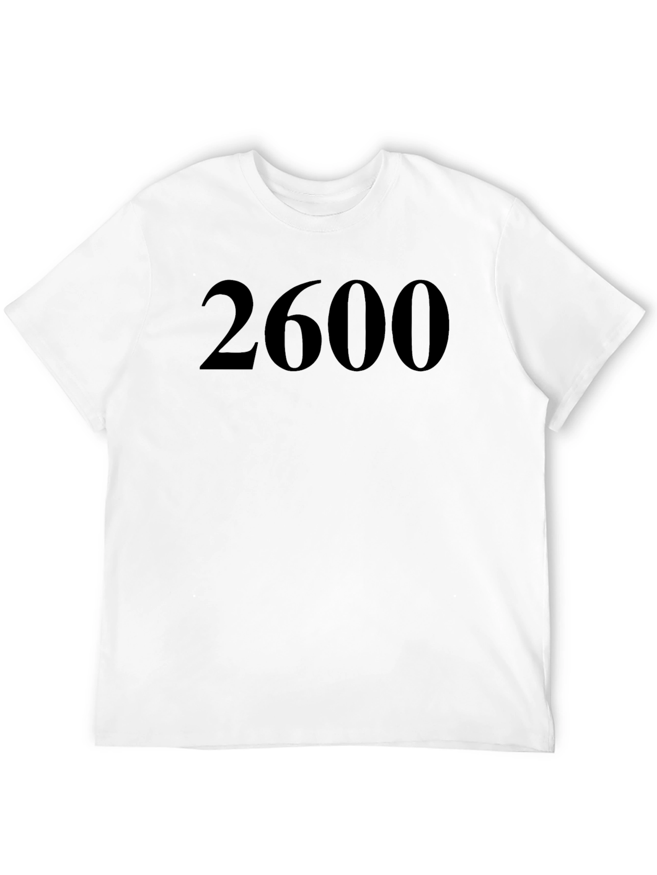 2600 Black Graphic Tee - Stylish & Comfortable