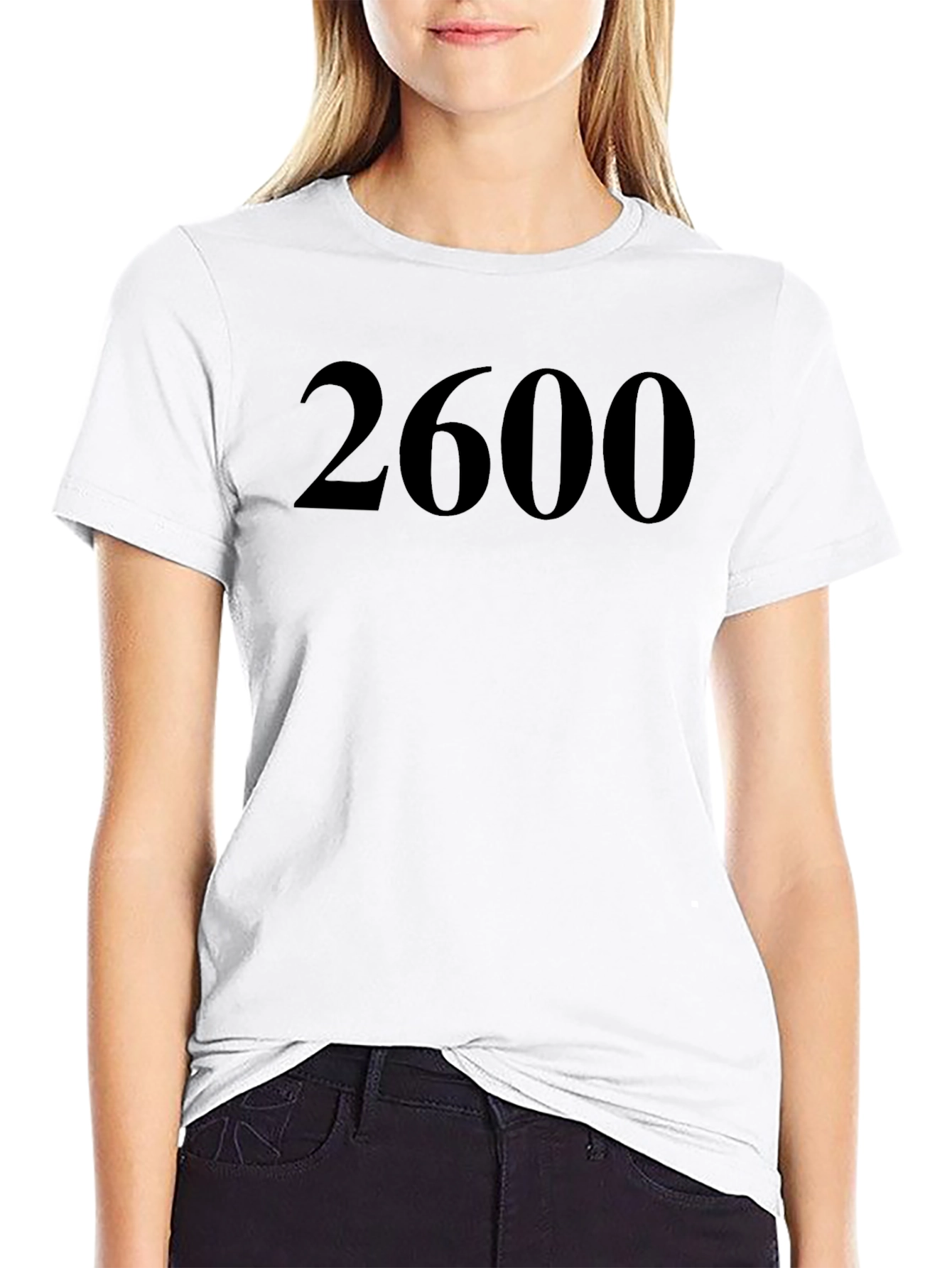 2600 Black Graphic Tee - Stylish & Comfortable