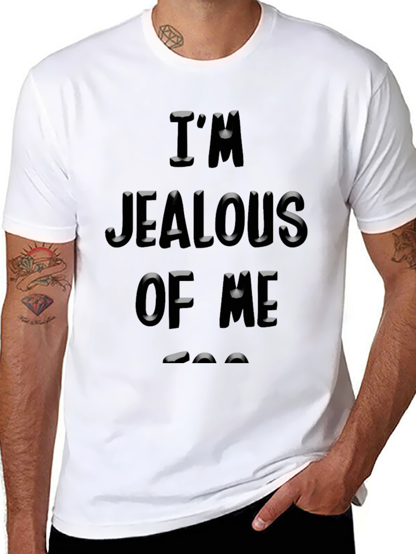Jealous Of Me Graphic Tee - Black