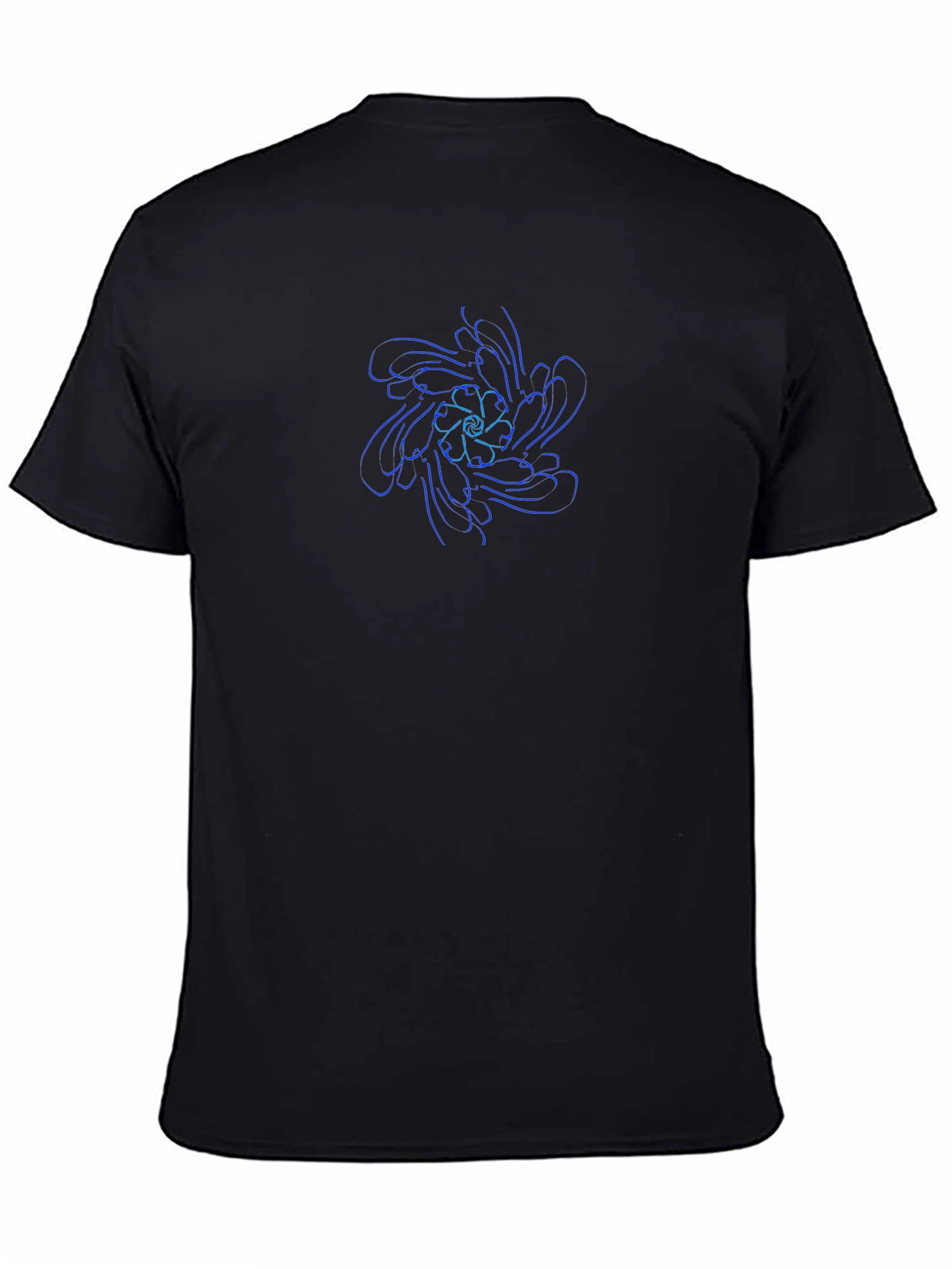 Abstract Geometric T-Shirt - Black