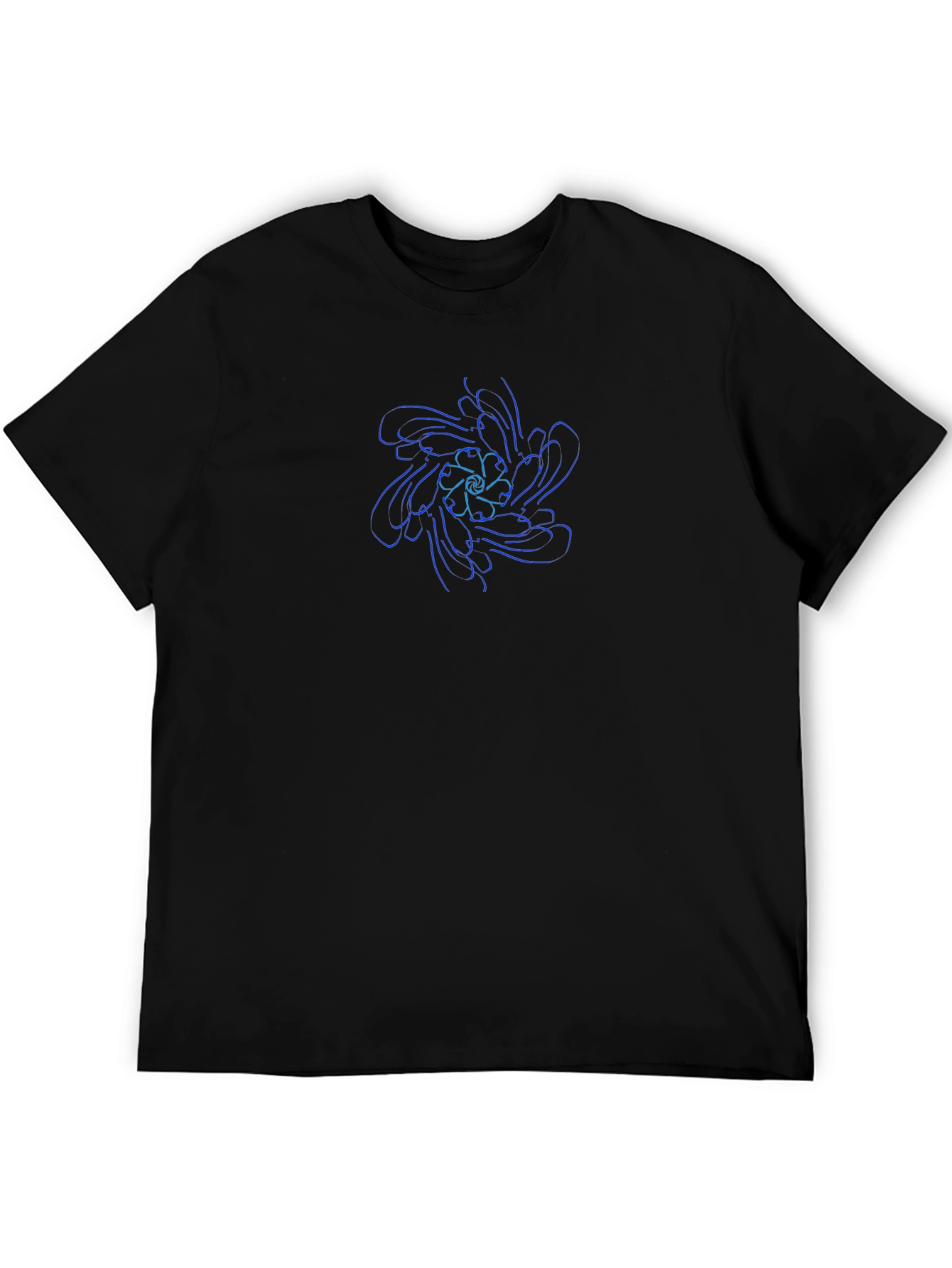 Abstract Geometric T-Shirt - Black