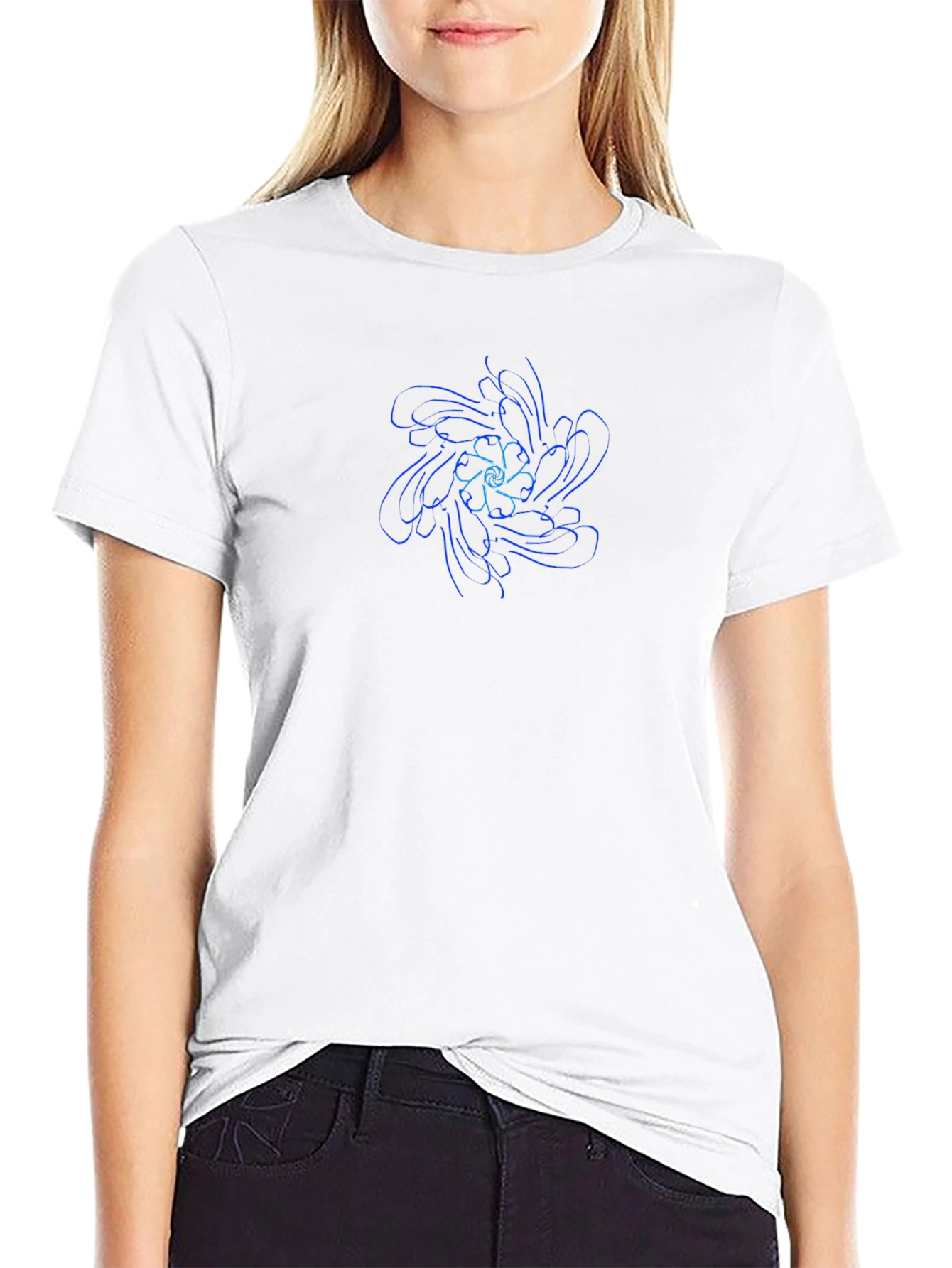 Abstract Geometric T-Shirt - Black