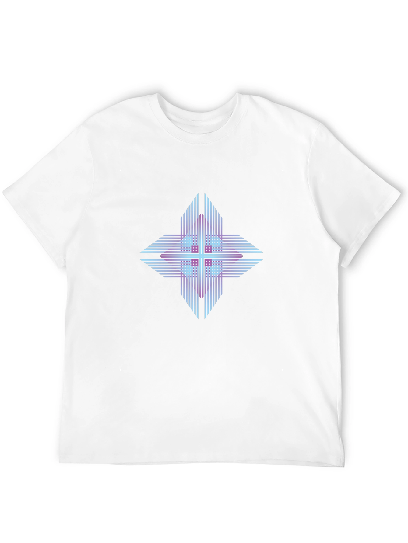 Geometric Cross Graphic T-Shirt - Modern Style
