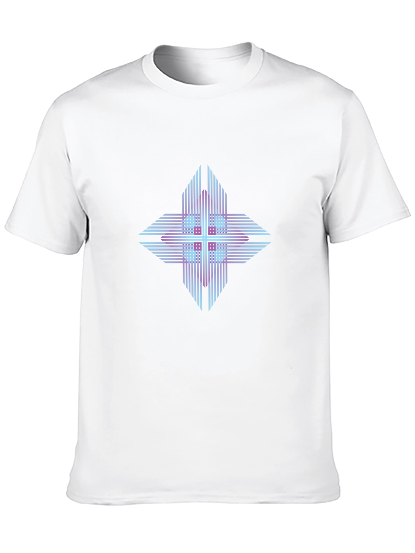 Geometric Cross Graphic T-Shirt - Modern Style