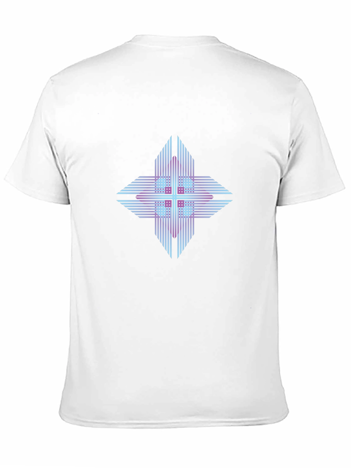 Geometric Cross Graphic T-Shirt - Modern Style
